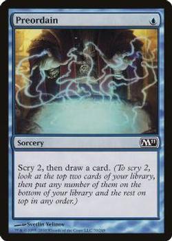 2010 Magic the Gathering 2011 Core Set #70 Preordain Front