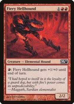 2010 Magic the Gathering 2011 Core Set #136 Fiery Hellhound Front