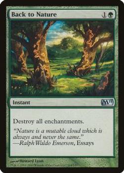 2010 Magic the Gathering 2011 Core Set #164 Back to Nature Front