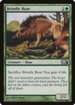 2010 Magic the Gathering 2011 Core Set #166 Brindle Boar Front
