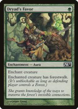 2010 Magic the Gathering 2011 Core Set #169 Dryad's Favor Front