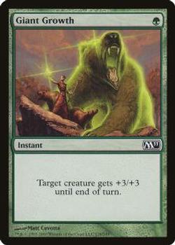 2010 Magic the Gathering 2011 Core Set #178 Giant Growth Front