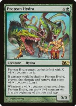 2010 Magic the Gathering 2011 Core Set #194 Protean Hydra Front
