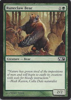2010 Magic the Gathering 2011 Core Set #195 Runeclaw Bear Front