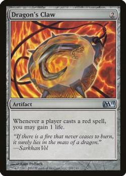 2010 Magic the Gathering 2011 Core Set #205 Dragon's Claw Front