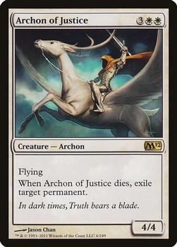 2011 Magic the Gathering 2012 Core Set #6 Archon of Justice Front