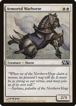 2011 Magic the Gathering 2012 Core Set #7 Armored Warhorse Front
