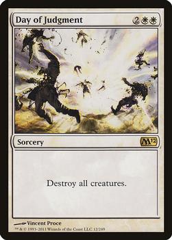 2011 Magic the Gathering 2012 Core Set #12 Day of Judgment Front