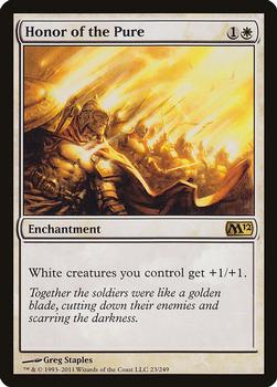 2011 Magic the Gathering 2012 Core Set #23 Honor of the Pure Front