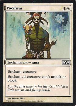 2011 Magic the Gathering 2012 Core Set #28 Pacifism Front
