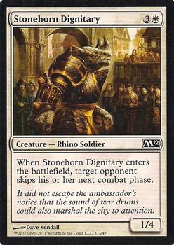 2011 Magic the Gathering 2012 Core Set #37 Stonehorn Dignitary Front