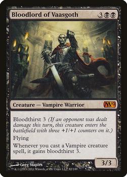 2011 Magic the Gathering 2012 Core Set #82 Bloodlord of Vaasgoth Front