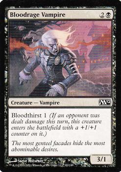2011 Magic the Gathering 2012 Core Set #83 Bloodrage Vampire Front