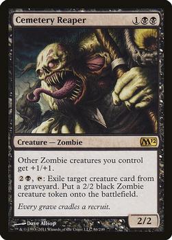 2011 Magic the Gathering 2012 Core Set #86 Cemetery Reaper Front