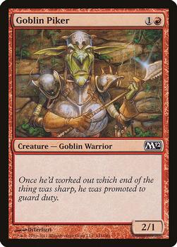 2011 Magic the Gathering 2012 Core Set #141 Goblin Piker Front