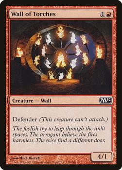 2011 Magic the Gathering 2012 Core Set #159 Wall of Torches Front