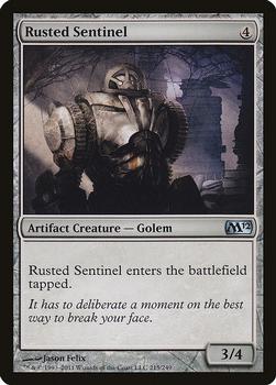 2011 Magic the Gathering 2012 Core Set #215 Rusted Sentinel Front