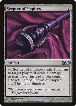 2011 Magic the Gathering 2012 Core Set #216 Scepter of Empires Front