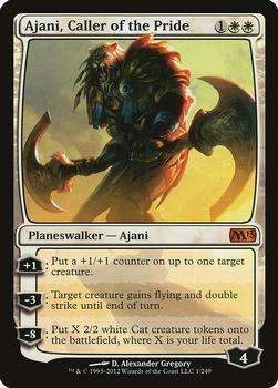 2012 Magic the Gathering 2013 Core Set #1 Ajani, Caller of the Pride Front