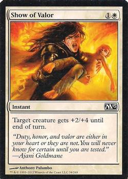 2012 Magic the Gathering 2013 Core Set #34 Show of Valor Front