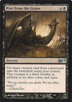 2012 Magic the Gathering 2013 Core Set #107 Rise from the Grave Front