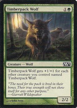 2012 Magic the Gathering 2013 Core Set #194 Timberpack Wolf Front