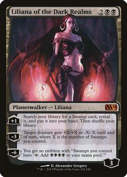 2013 Magic 2014 #102 Liliana of the Dark Realms Front