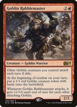 2014 Magic 2015 #145 Goblin Rabblemaster Front