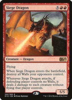 2014 Magic 2015 #162 Siege Dragon Front