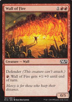 2014 Magic 2015 #167 Wall of Fire Front