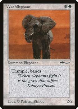 1993 Magic the Gathering Arabian Nights #NNO War Elephant Front