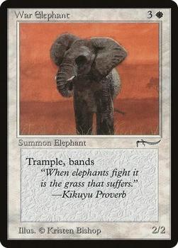 1993 Magic the Gathering Arabian Nights #NNO War Elephant Front