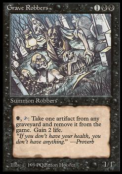 1994 Magic the Gathering The Dark #NNO Grave Robbers Front
