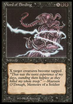 1994 Magic the Gathering The Dark #NNO Word of Binding Front
