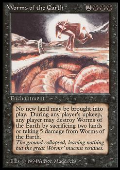 1994 Magic the Gathering The Dark #NNO Worms of the Earth Front