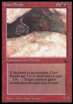 1994 Magic the Gathering The Dark #NNO Cave People Front