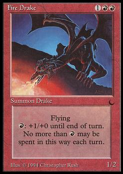 1994 Magic the Gathering The Dark #NNO Fire Drake Front