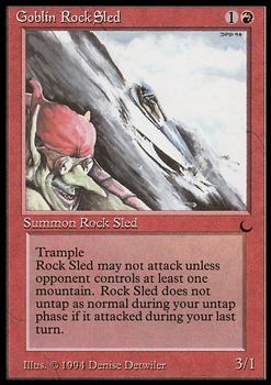 1994 Magic the Gathering The Dark #NNO Goblin Rock Sled Front