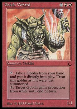 1994 Magic the Gathering The Dark #NNO Goblin Wizard Front