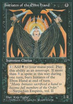 1994 Magic the Gathering Fallen Empires #NNO Initiates of the Ebon Hand Front