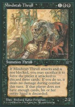 1994 Magic the Gathering Fallen Empires #NNO Mindstab Thrull Front