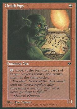 1994 Magic the Gathering Fallen Empires #NNO Orcish Spy Front