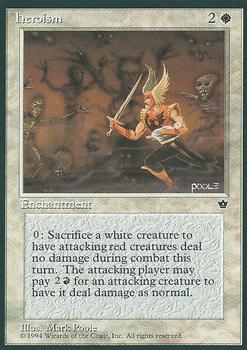 1994 Magic the Gathering Fallen Empires #NNO Heroism Front