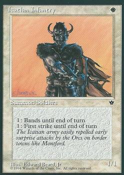 1994 Magic the Gathering Fallen Empires #NNO Icatian Infantry Front