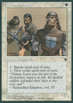 1994 Magic the Gathering Fallen Empires #NNO Icatian Infantry Front