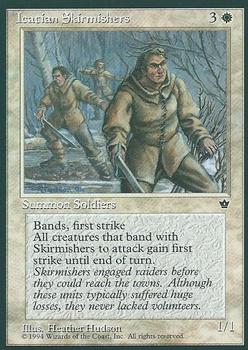 1994 Magic the Gathering Fallen Empires #NNO Icatian Skirmishers Front
