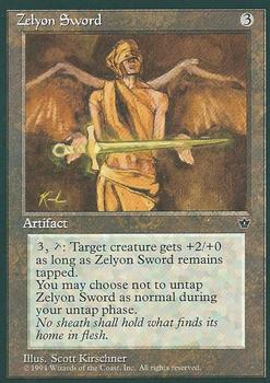 1994 Magic the Gathering Fallen Empires #NNO Zelyon Sword Front