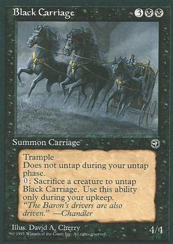 1995 Magic the Gathering Homelands #NNO Black Carriage Front