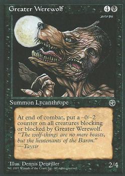 1995 Magic the Gathering Homelands #NNO Greater Werewolf Front