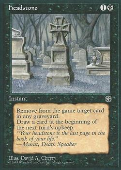 1995 Magic the Gathering Homelands #NNO Headstone Front